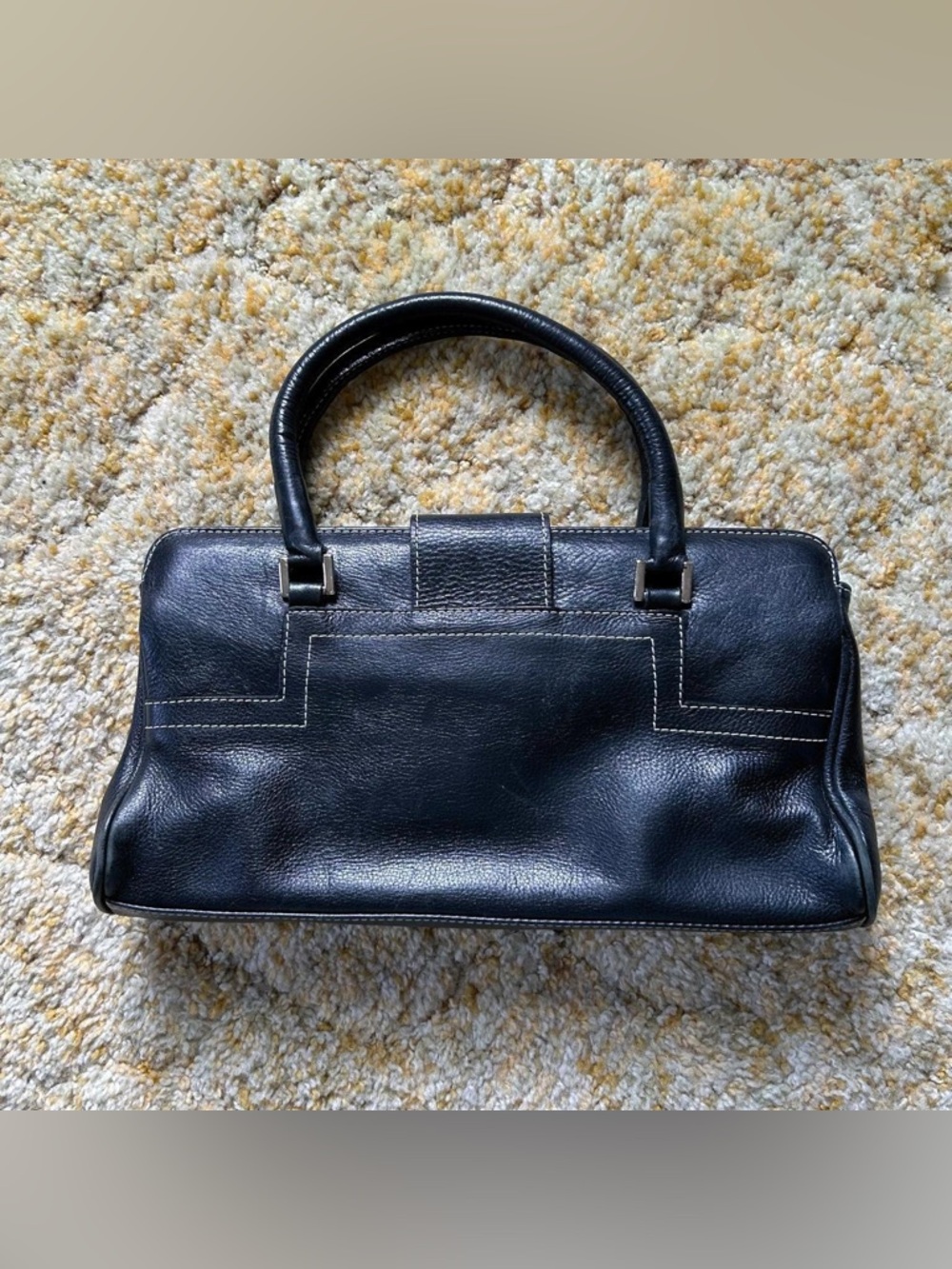 Black Leather Mini Handbag - Picture 4 of 6